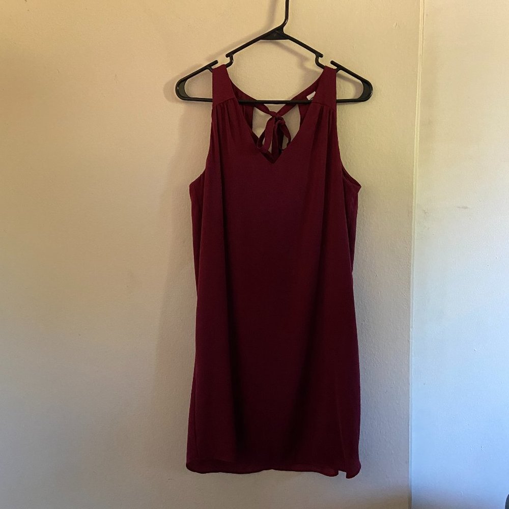 Deep Red/Burgundy Mini Dress from Old Navy -- Small